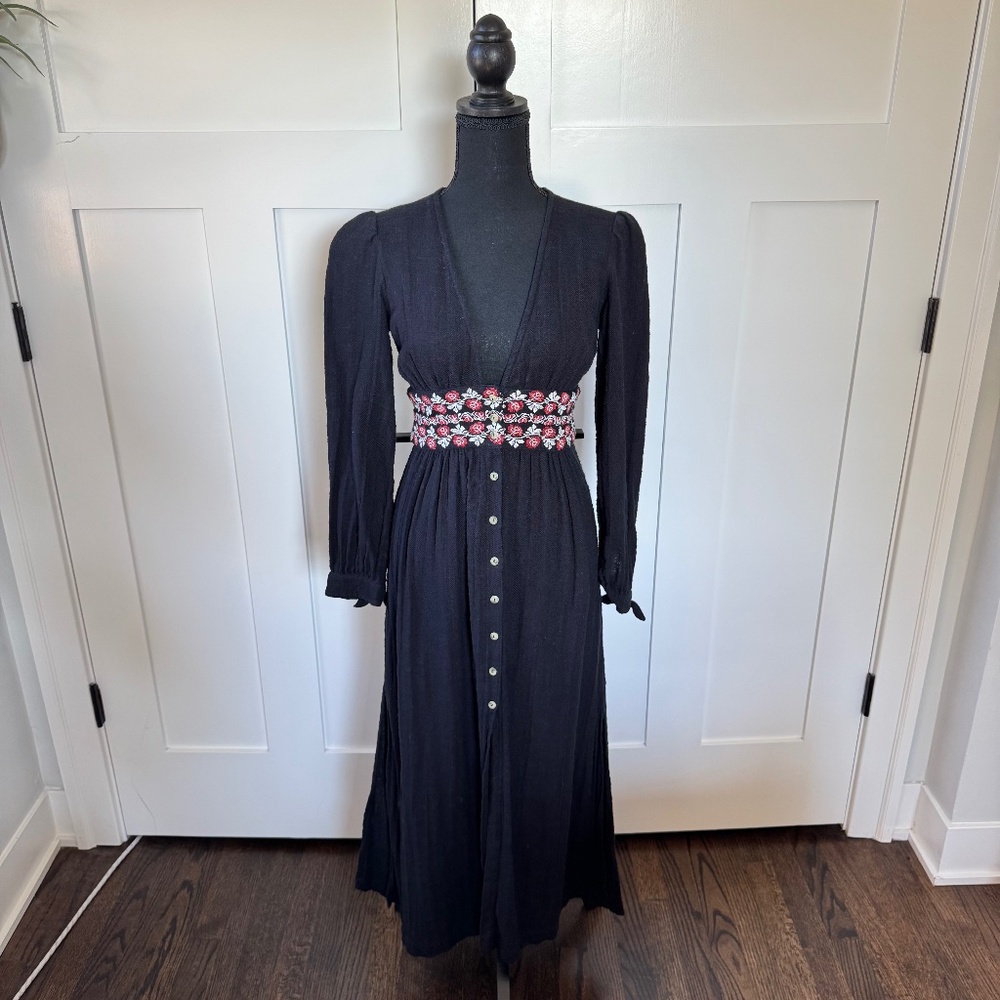 Urban Outfitters UO Last Dance Button-Down Maxi Dress (Size 0) | NWOT